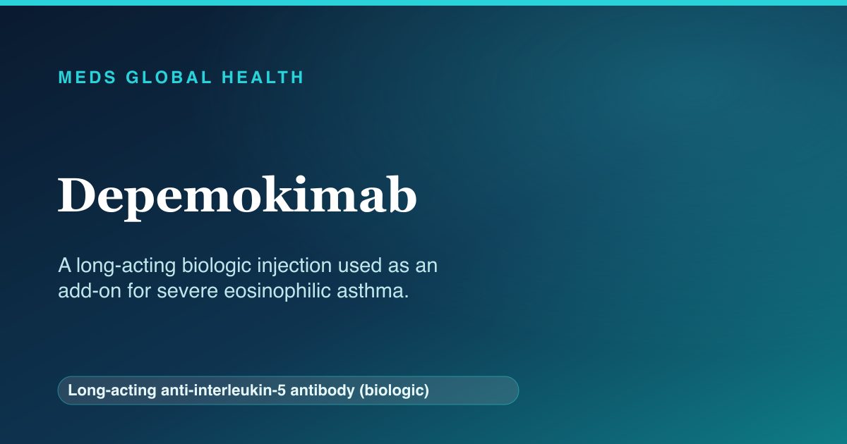 Depemokimab (Long-acting anti-interleukin-5 antibody (biologic)) — Meds Global Health reference card