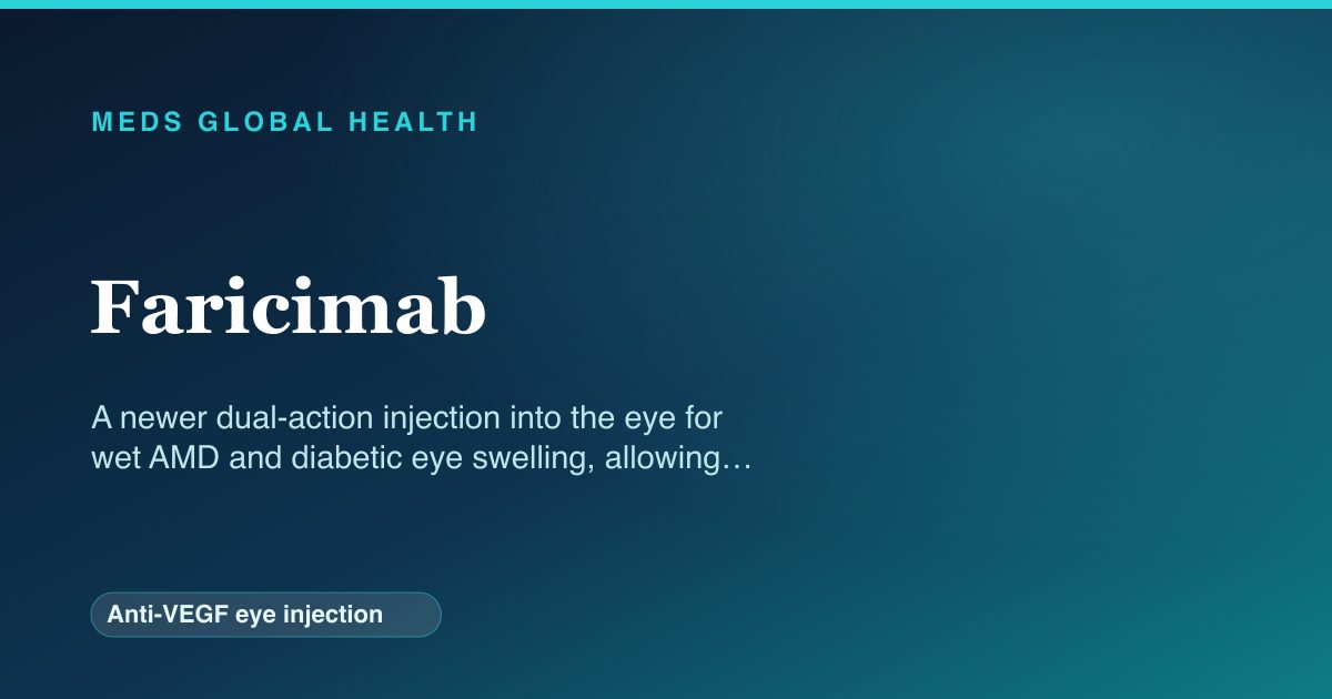 Faricimab (Anti-VEGF eye injection) — Meds Global Health reference card