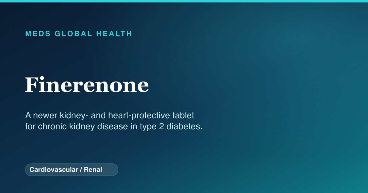 Finerenone (Cardiovascular / Renal) — Meds Global Health drug-class reference