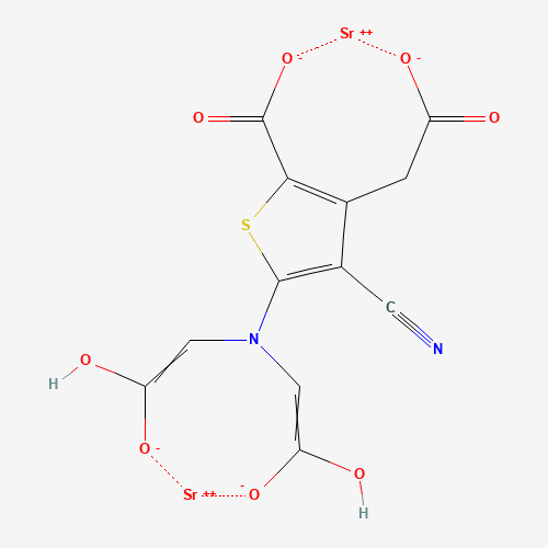 2D chemical (molecular) structure of Strontium ranelate